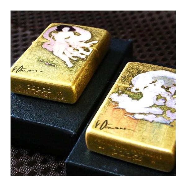 天野喜孝 ZIPPO 風神 雷神 ジッポー セット 金箔風仕上げ 立体絵柄 彫り 天野喜孝グッズ 人気 プレゼント 天野ジッポ 芸術ジッポ アートジッポ  屏風の絵 金ピカ /【Buyee】