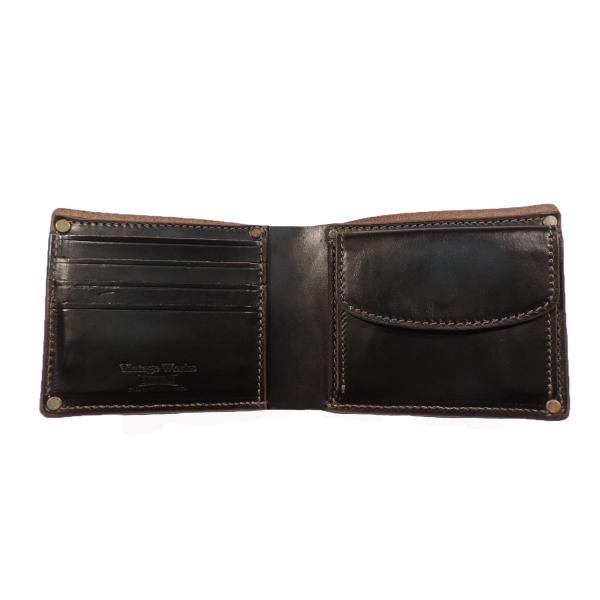 VINTAGE WORKS / ビンテージワークス VWSW-3 LEATHER WALLET ウォレット 財布 二つ折り BLACK ブラック  送料無料 /【Buyee】