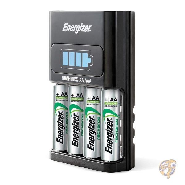 最安 Energizer エナジャイザー 充電器セット 単3形×4本付 1時間 トイラジコン
