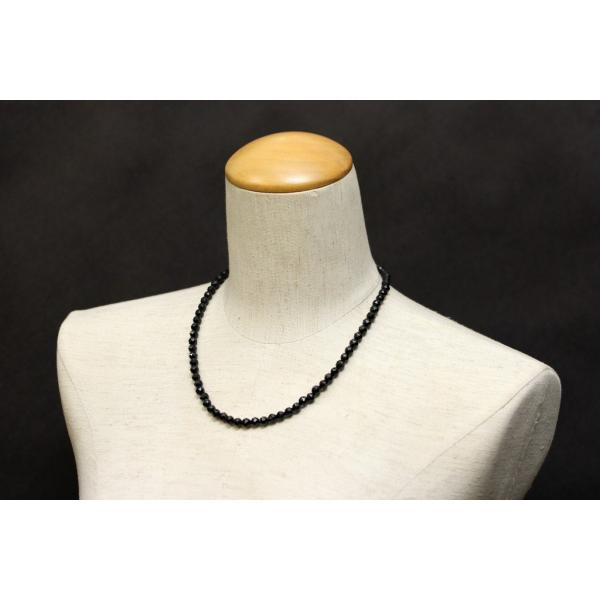 モリオン（黒水晶）ネックレス【32面カット6mm/40cm】最高品質AAA 魔