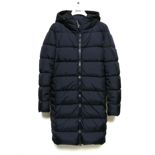 HERNO ヘルノ ダウンコート 紺 -(XL位) 4111725E0014 HERNO ヘルノ アウター レディース ダウンコート ELISA おしゃれ