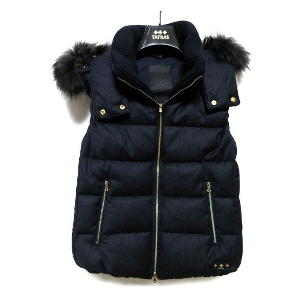 TATRAS タトラス LUSERA ウールダウンベスト ネイビー 02ファー付 2017-2018AW 秋冬 TATRAS タトラス レディース LUSERA LTA18A4572