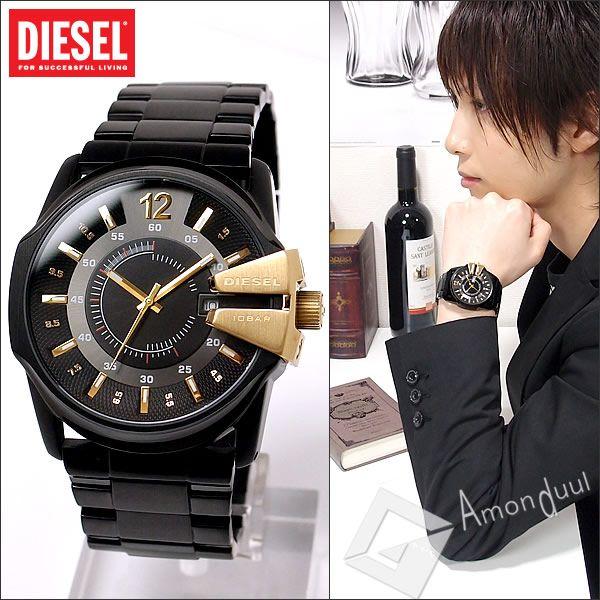 DIESEL DZ-1209 ブラック腕時計（DIESEL Diesel Chief Series