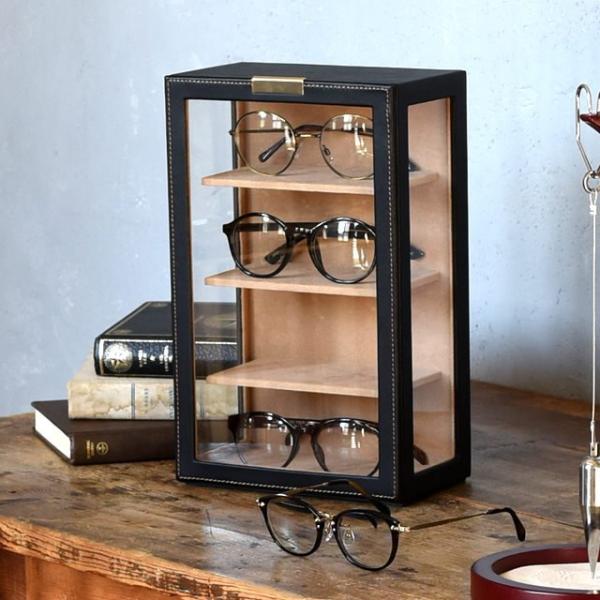 メガネケース 眼鏡ケースBOX 保管・収納ボックス メガネ・腕時計ケース