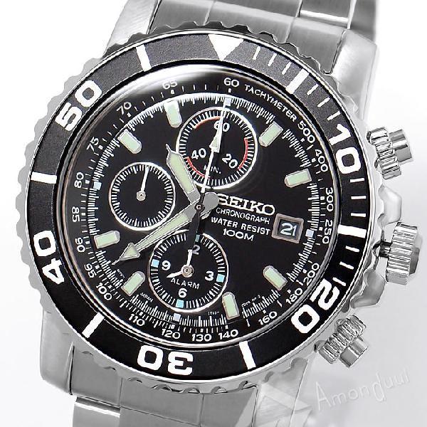 SEIKO 腕時計 クロノグラフ メンズ ダイバーズウォッチ 逆輸入