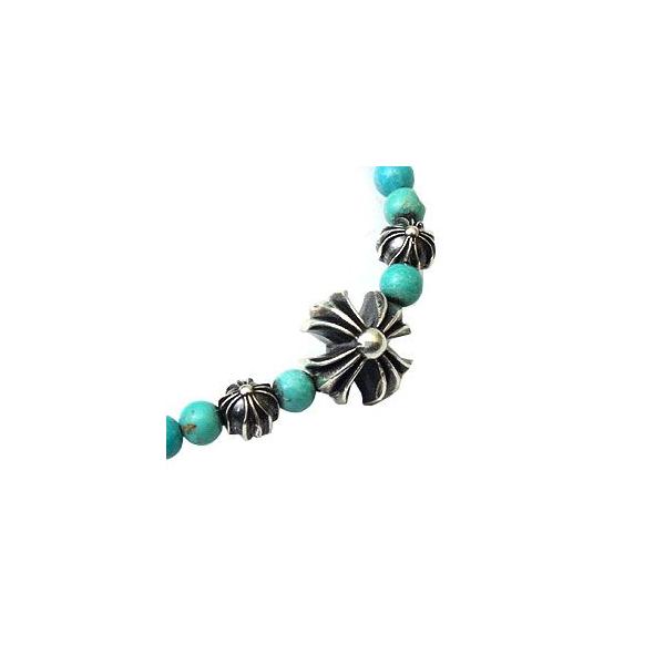 クロムハーツ Chrome Hearts ビード 4MM ターコイズ プラスクロス