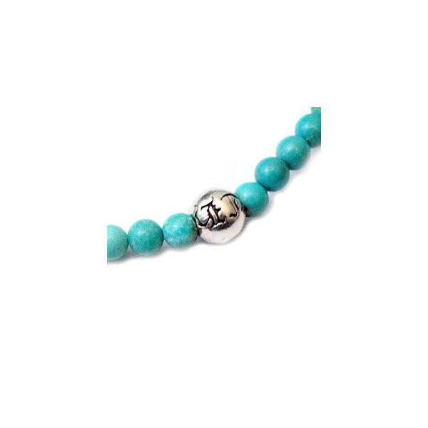 クロムハーツ Chrome Hearts ビード 4MM ターコイズ プラスクロス