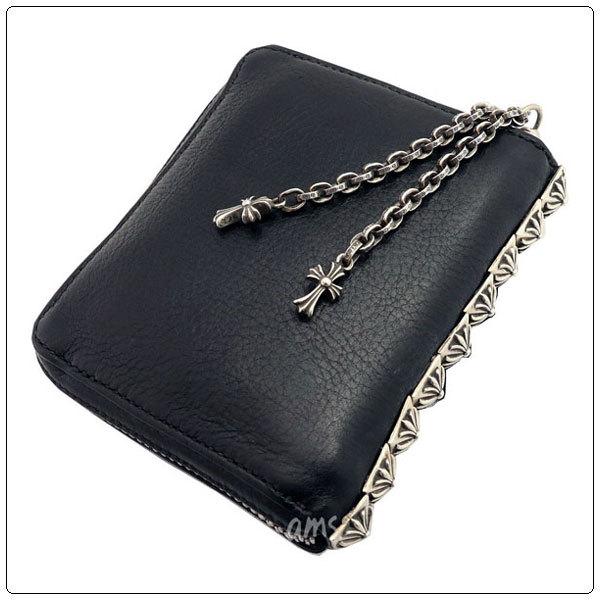 クロムハーツ 財布 Chrome Hearts 3サイドジップブラック ヘビーレザー