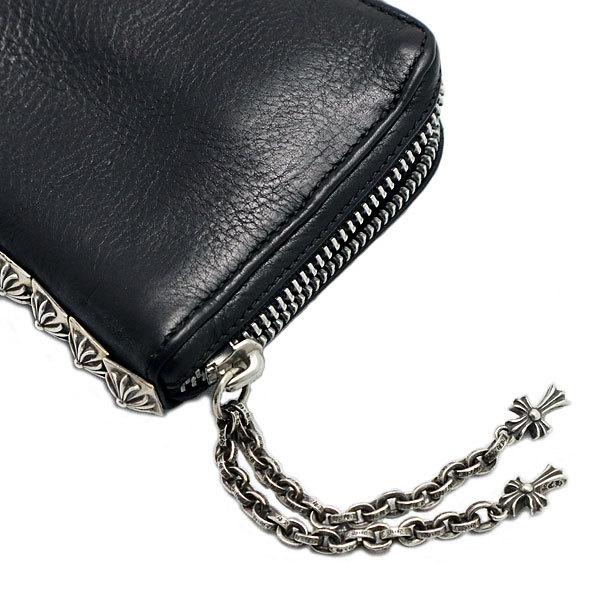 クロムハーツ 財布 Chrome Hearts 3サイドジップブラック ヘビーレザー