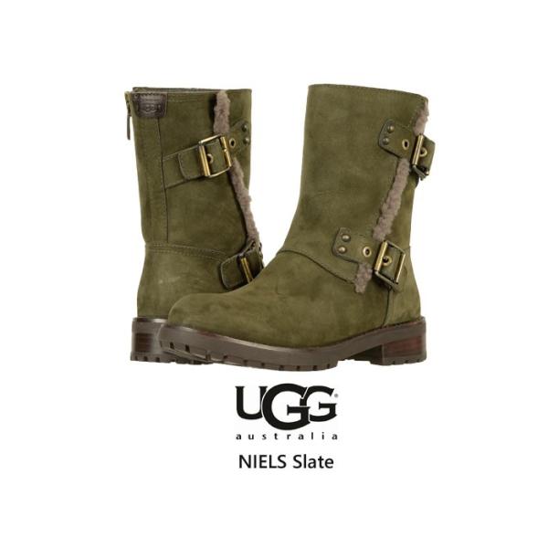 UGG アグ Niels ニールズ エンジニアブーツ スレート シープスキン 撥