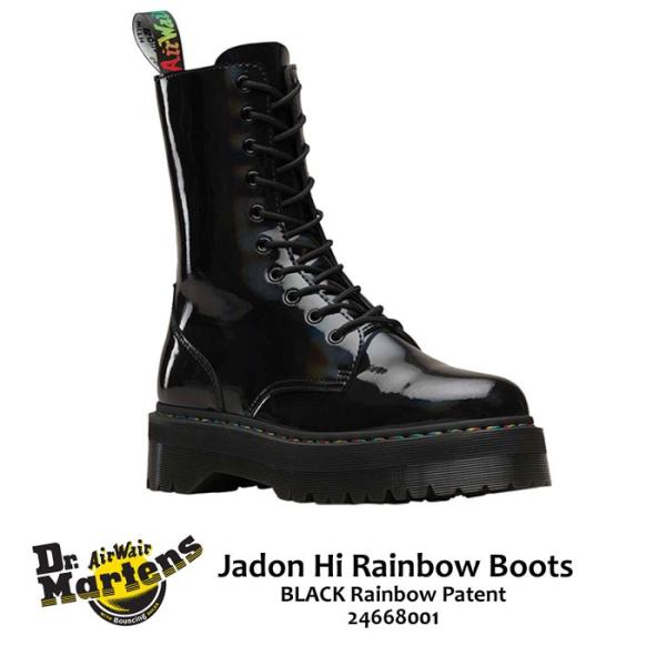 Dr martens jadon hi rainbow clearance patent