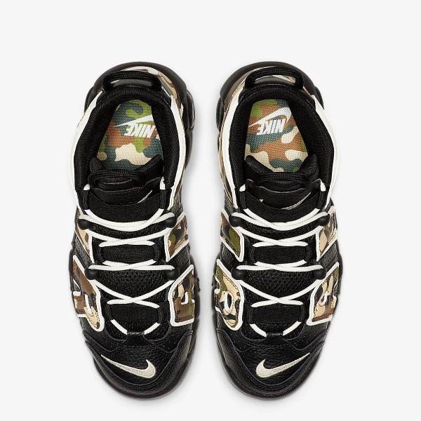 美品✨ ナイキ、エア モア アップテンポ カモフラ　厚底　CJ0930-001 Nike Air More Uptempo ナイキ GS モアテン エアモアアップテンポ