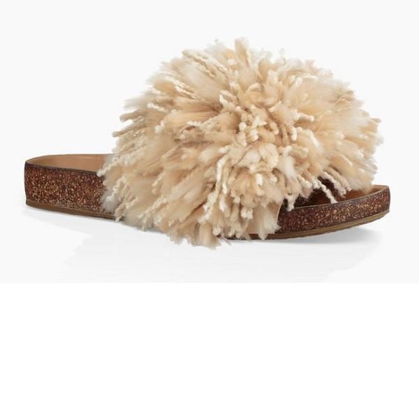 UGG◆もこもこ スライドサンダル 2色 dショッピング |アグ フラッフ イヤー スライド サンダル