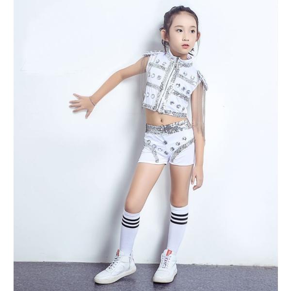 キッズダンス衣装 スパンコール セットアップ 子供 服 ヒップ