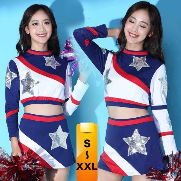 チアガール 衣装 チアダンス チアリーダー レデイースファション 長袖
