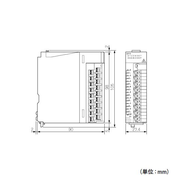 三菱電機QX40 DC入力ユニット（プラスコモンタイプ） Qシリーズ