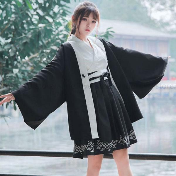 羽織 女性用 ジュバン 着物 ２点セット 袴 ゆったり レディース 和風 ...