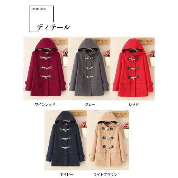 Bark バーク ダッフルコート ニット肉厚 ワインレッド美品