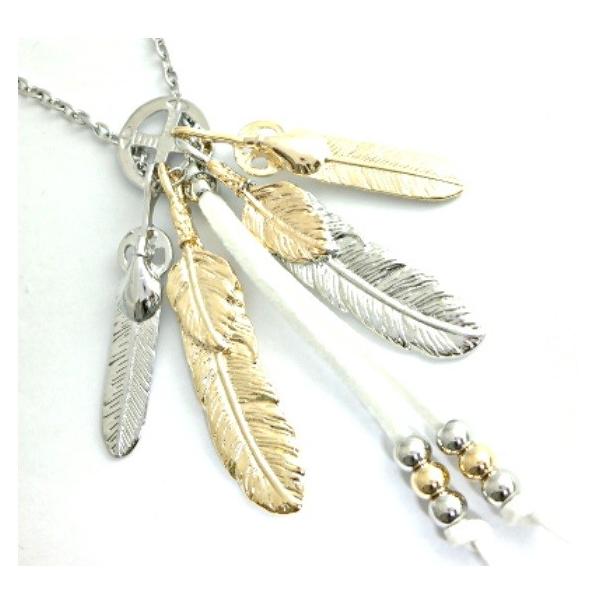 ゴローズ好きに 4フェザートップ イーグル ポイントサークルネックレス