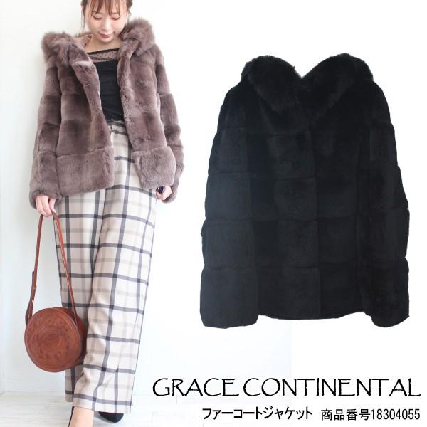 SALE セール GRACE CONTINENTAL グレースコンチネンタル ファーコートジャケット コート アウター ファーコート 18AW 秋冬  18304055 /【Buyee】