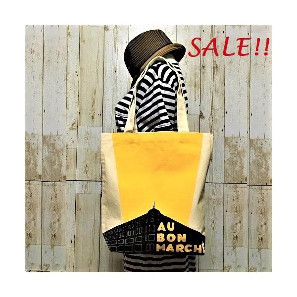 パリボンマルシェバッグ ボンマルシェBon marche パリコットン