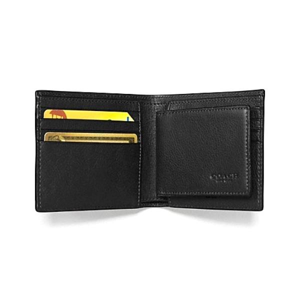 コーチ COACH 財布 メンズ 二つ折り パスケース付 F74991 ブラック