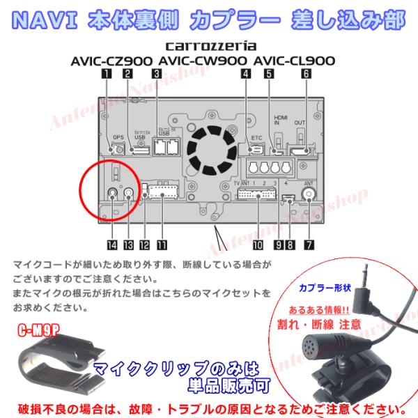 パイオニア カロッツェリア AVIC-CZ900 純正品 ハンズフリー 音声認識 