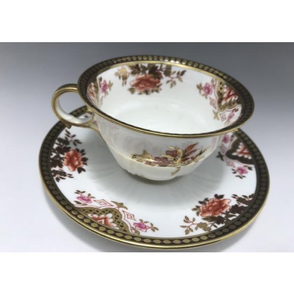 超入手困難 ウェッジウッド wedgwood 1900年+ 手彩花柄金彩 カップ