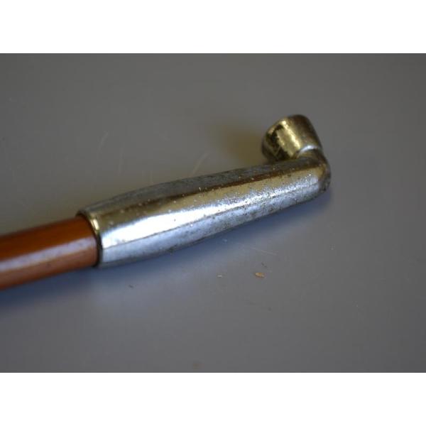 煙草入れ 叺 かます 木製 茄子 銘 悦郎 煙管 煙管筒 緒締 鶴頭