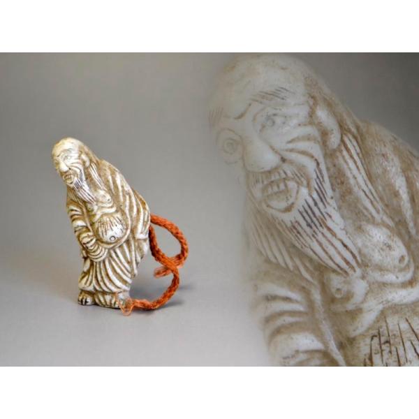 根付 陶器 平戸焼 在銘 正一 1711-369 /【Buyee】