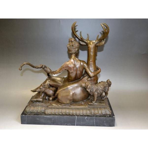 1036 鹿 シカ ブロンズ 像 金属製 c11d98269e7d36686f7c53955ca0c1