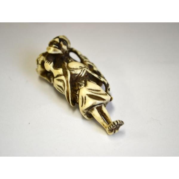 根付 骨 鹿角 蝦蟇仙人 時代 1812-315 /【Buyee】 Buyee