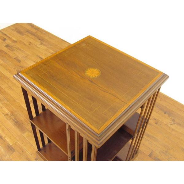 リボルビングブックケース 44077 回転式の本棚 すっきりと上品な