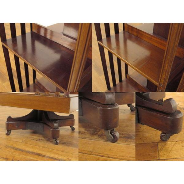 リボルビングブックケース 44077 回転式の本棚 すっきりと上品な