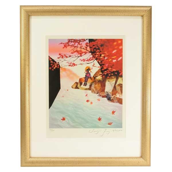 新品　藤城清治　日本の愛唄歌シリーズ　10月　紅葉 藤城清治レフグラフ日本の愛唱歌10月紅葉/【Buyee】