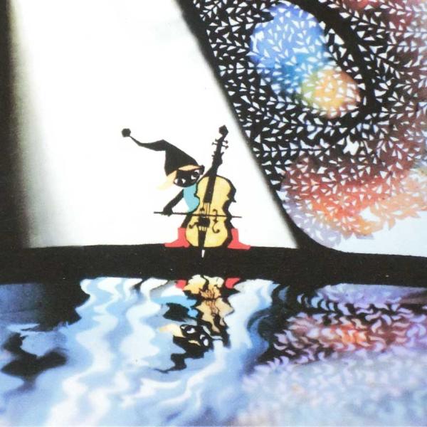 真作■藤城清治 四季のメルヘン 秋 月光の響■版画 絵画 レフグラフ 藤城清治 レフグラフ 「月光の響き」 四季のメルヘン秋