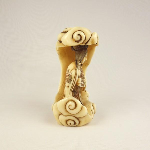 根付鯨歯手彫天女骨董/【Buyee】