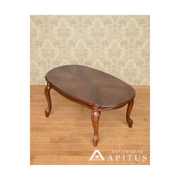 イタリア製クラシック木製楕円形テーブル イタリア製クラシック木製楕円形テーブル 【公式通販】
