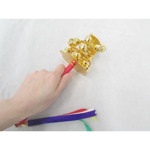 三島屋楽器店 神楽鈴(七五三) かぐら鈴 サイズ：大（28cm) 簡易5色垂