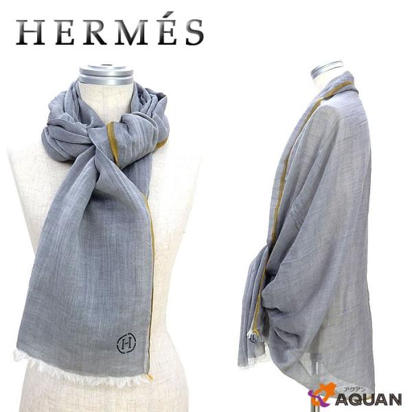 HERMES コットンストール ナオシマ グレー - starrvybzonline.com