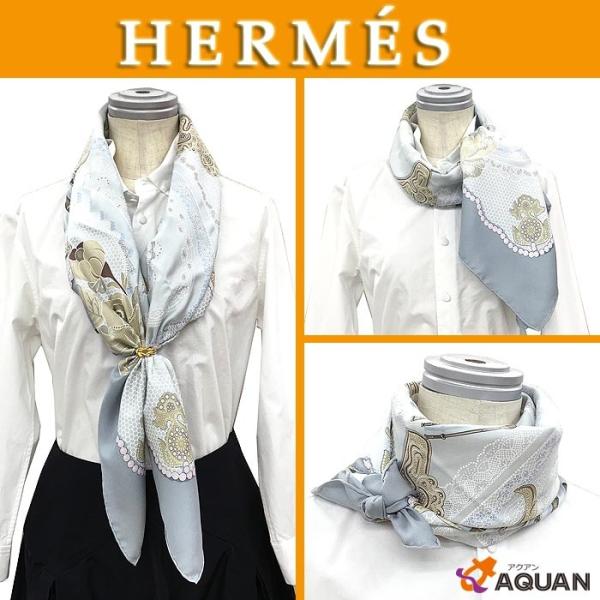HERMES エルメス 大判スカーフ スカーフ カレ90 Doigts de Fee