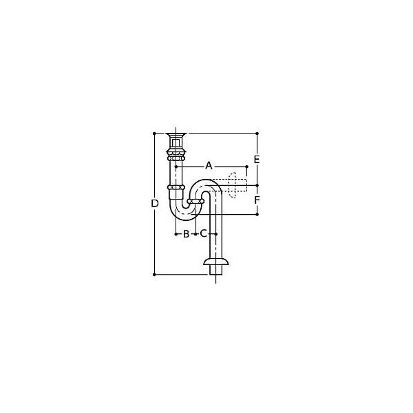 TLDP2201J TOTO 壁排水金具ワンプッシュ式・Pトラップ（32mm