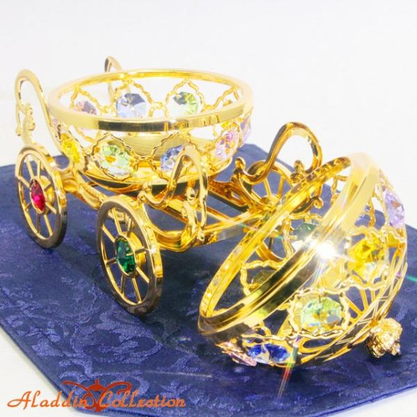 スワロフスキー キャリッジ型置物 馬車