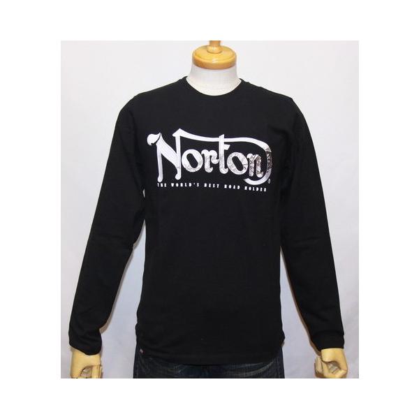Norton ノートン服モーターサイクルバイクロゴ刺繍フェザー柄