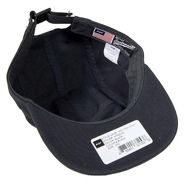 HUF BAR LOGO VOLLEY CAP BLACK バー ロゴ ジェット キャップ