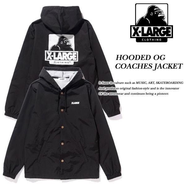 HOODED OG LOGO COACHES JACKET BLACK /【Buyee】