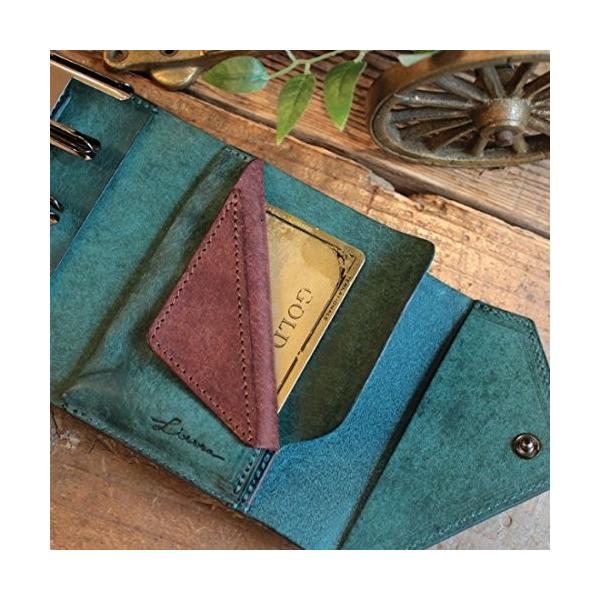 LITSTA Coin Wallet3 ブルーグリーン プエブロ コインウォレット3 / ブルーグリーン - 革コインウォレット