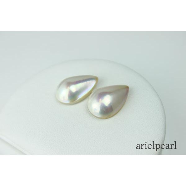 真珠パールイヤリングピアス マベ真珠涙型パールペアールース 