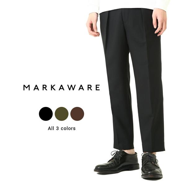 P5倍】MARKAWARE / マーカウェア : PEGTOP TROUSERS -ORGANIC WOOL