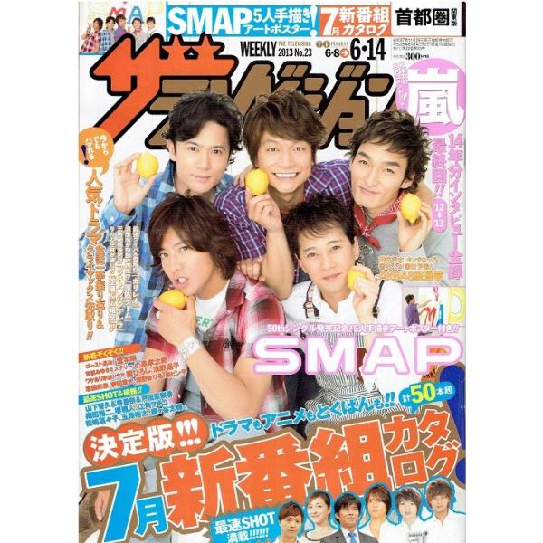 ザテレビジョン 2013/No.23・SMAP スマップ 中居正広 木村拓哉 稲垣